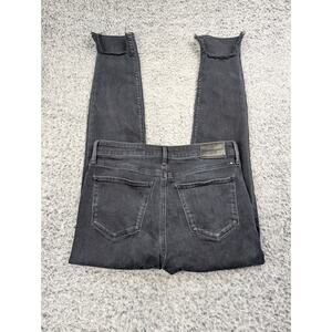Lucky Brand Jeans Women 8 Black Bridgette Skinny Normcore Stretch Distressed